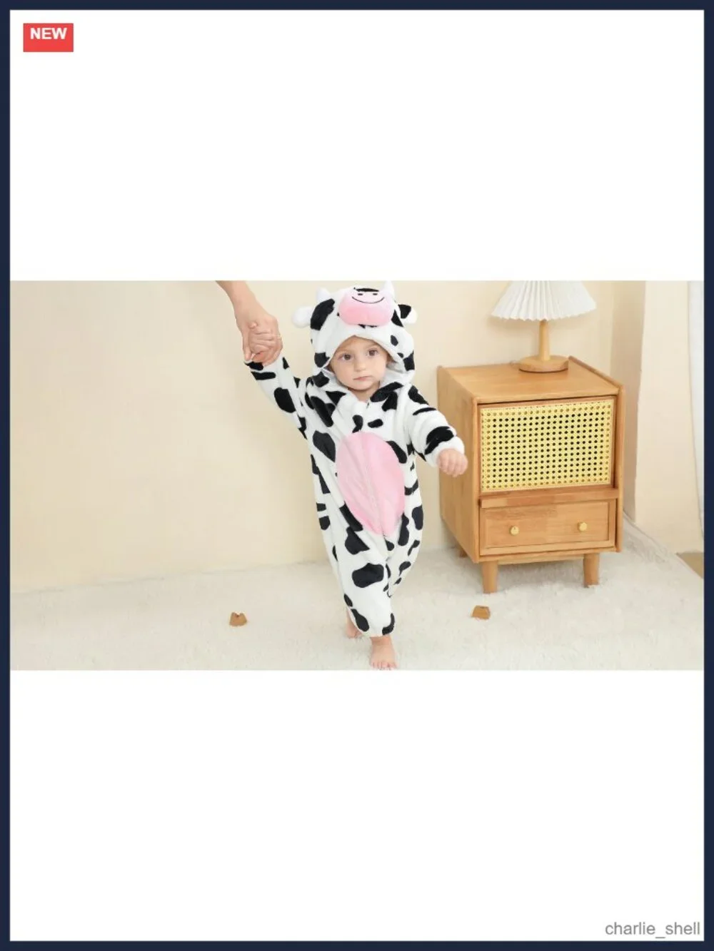 Unisex Baby Flannel Hooded Romper Animal Costume Jumpsuit